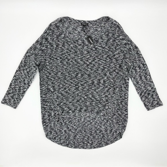 NWT Express Braided Side High-Low Cotton Knit Sweater - Picture 10 of 14